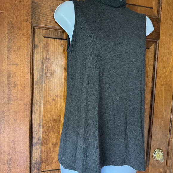 Charter Club Charcoal Gray Sleeveless Mock Turtle Small - Picture 7 of 8